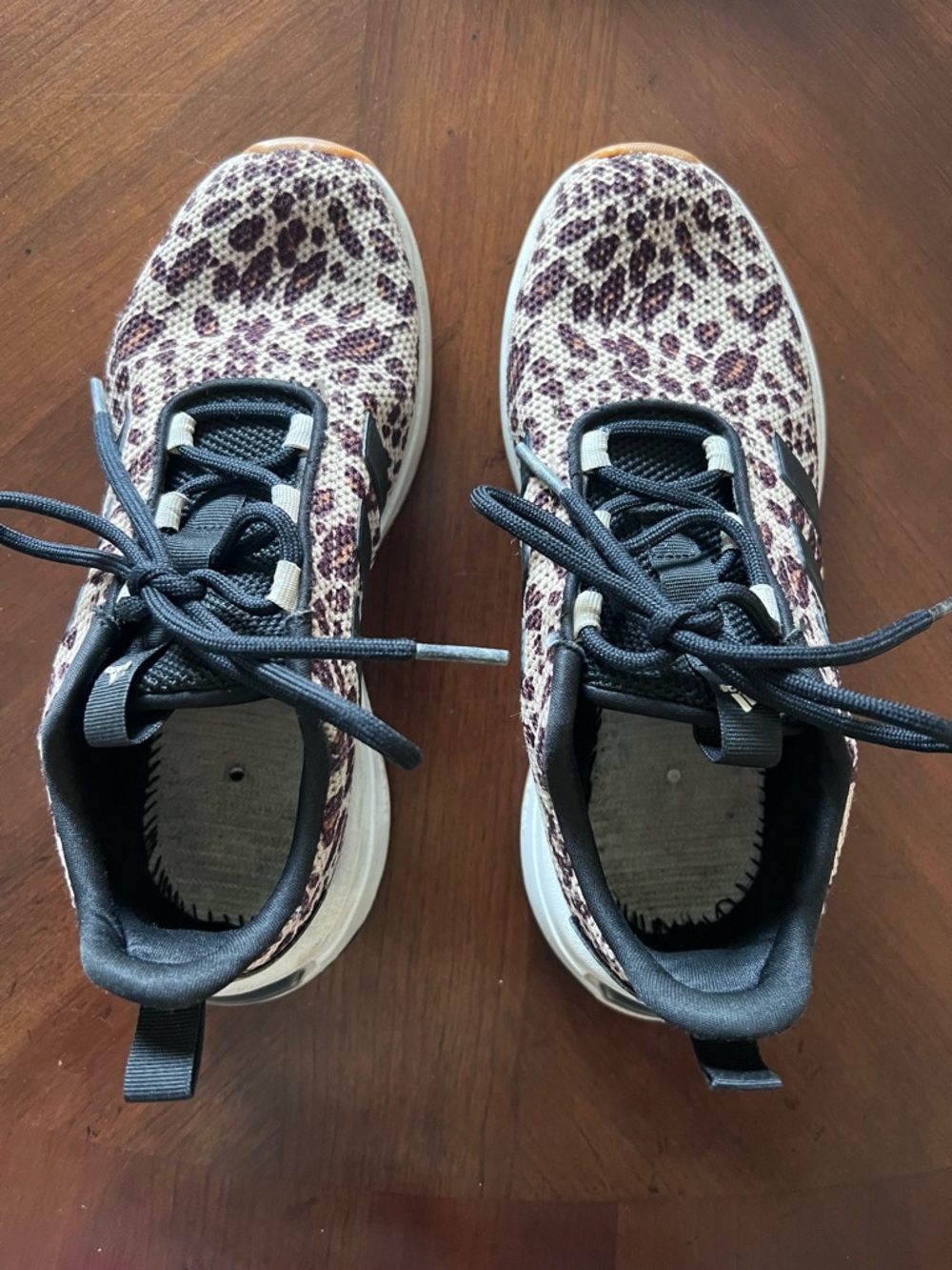 Adidas Kids Leopard Print Sneakers - Black & Brown